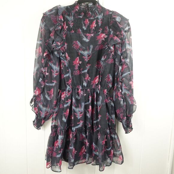 Beulah Style Womens Tiered Flowy Dress X-Small - Picture 7 of 11